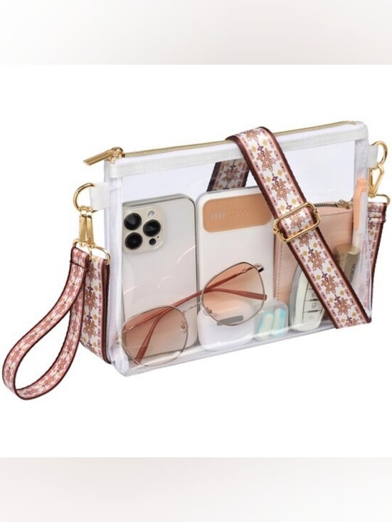 Handbags - 9/1/19. Fashionable Clear Bag Stadium Approved - Clear Purses for Women